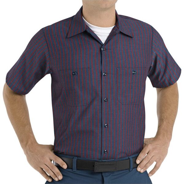Men's Tall Industrial Short Sleeve Work Shirt Thumbnail