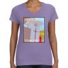 Women's V-Neck Fine Jersey Tee Thumbnail